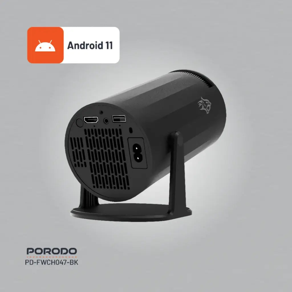 Porodo Gaming 4K Projector Android 11 with Auto Keystone and Gamepad Controller