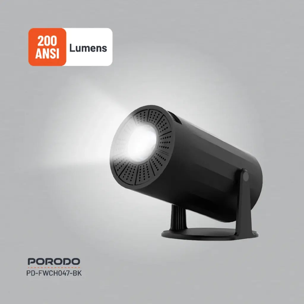 Porodo Gaming 4K Projector Android 11 with Auto Keystone and Gamepad Controller