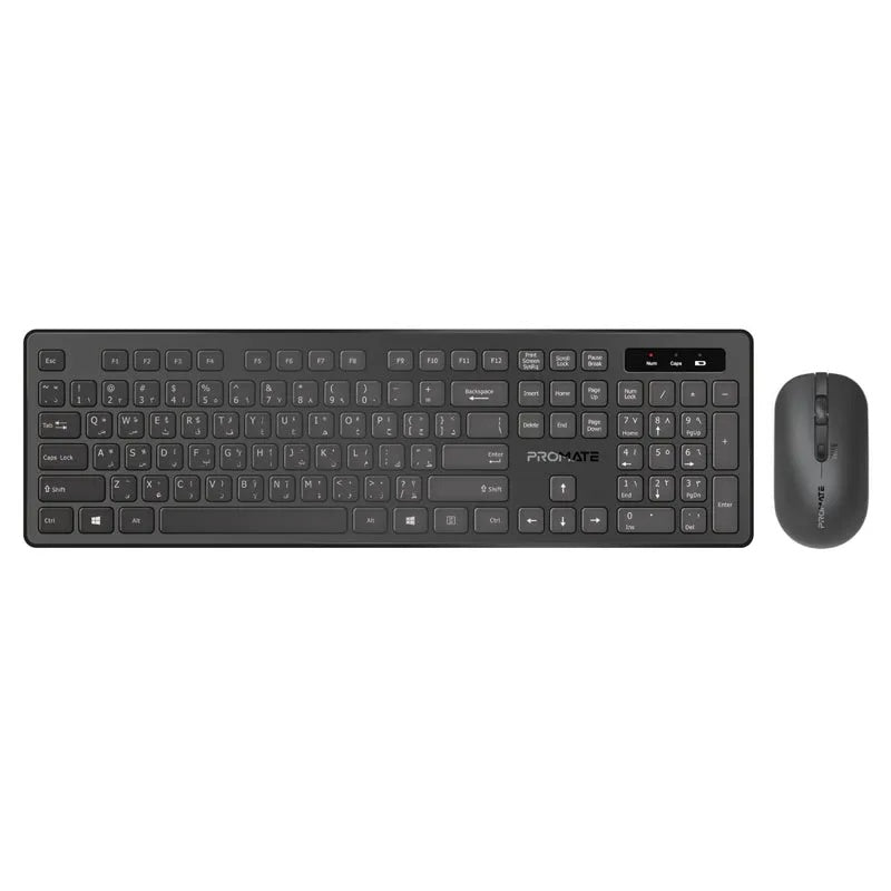 PROMATE Wireless Keyboard And Mouse Combo – Sleek Profile, Full-Size Design | ProCombo-13 |