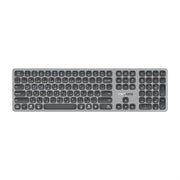 Promate Full-Size Slim Wireless Keyboard With Scissor Keys, Multi-Device Bluetooth 5.1 & 2.4GHz, USB-C Rechargeable, 100-Hour Battery, Compatible With Windows, Mac & Android | ProKeys-X2.EN\AR |