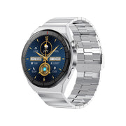 Porodo Zebro Smart Watch Silver dial + Grey Silicon Strap & Silver Metal strap