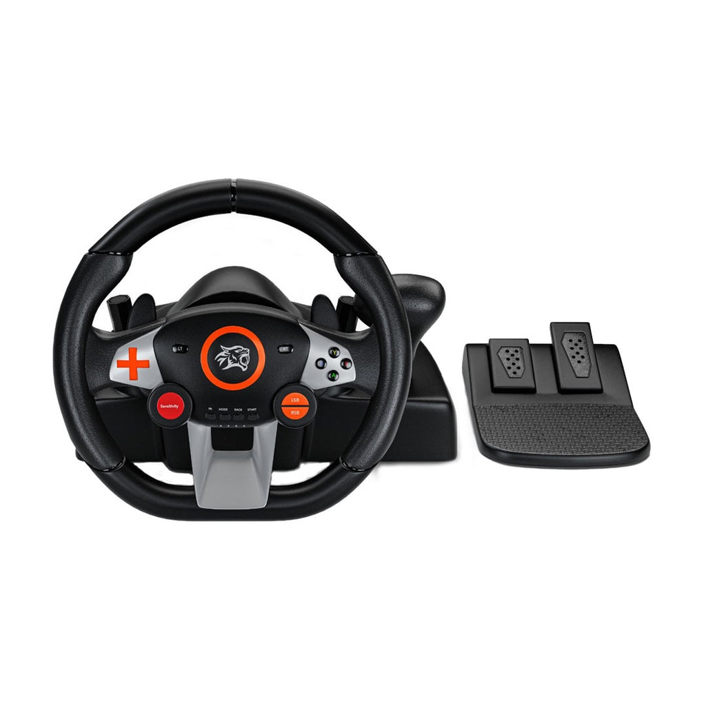 Porodo Gaming Steering Wheel PS4/PS3/X-One & 360/Switch/PC/Android