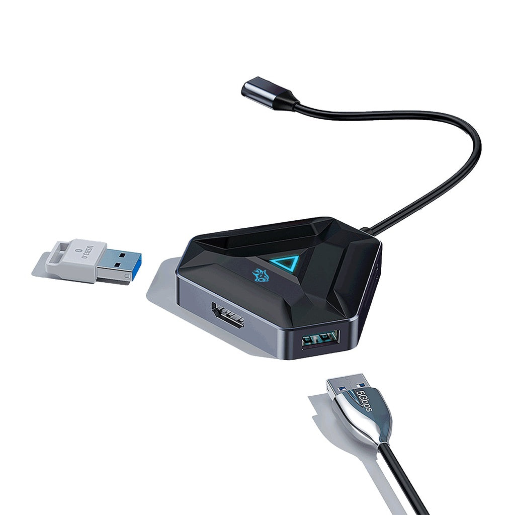 Porodo Gaming 6 In 1 4K HDMI USB-C Hub Gamers Edition