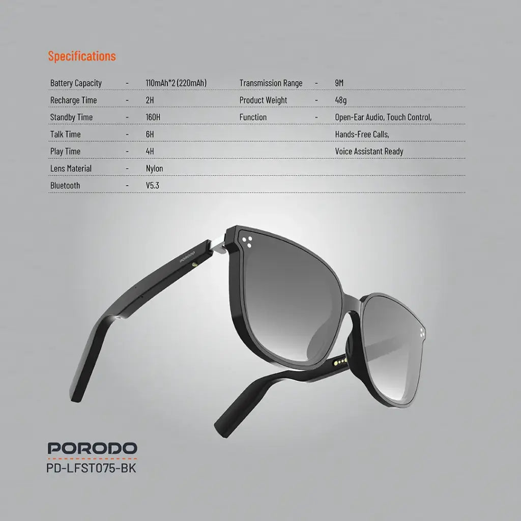 Porodo Lifestyle Polarized Sunglasses With Speaker