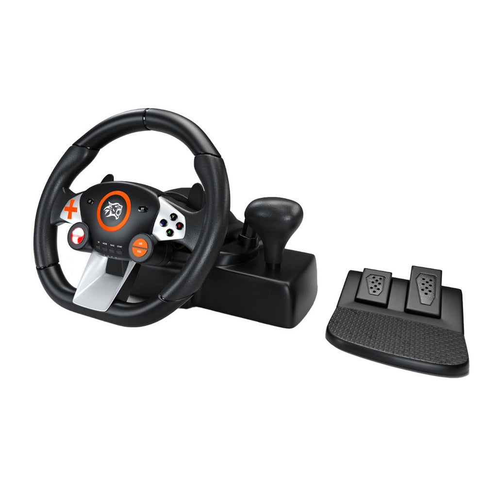 Porodo Gaming Steering Wheel PS4/PS3/X-One & 360/Switch/PC/Android
