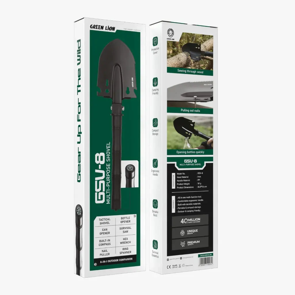 Green Lion GSV-8 Multi-Purpose Mini Shovel 8 IN 1 Outdoor Companion