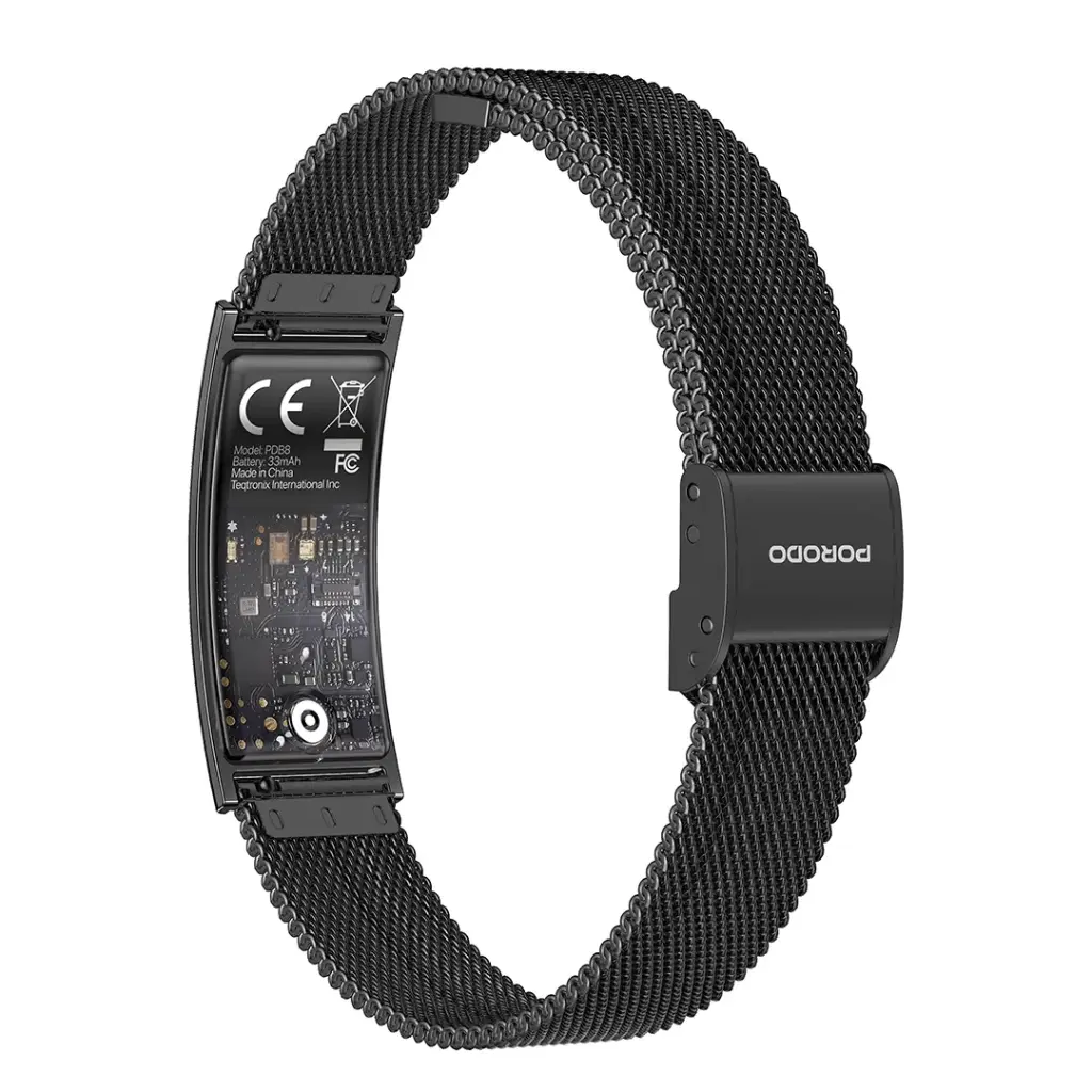 Porodo Trackfit Plus Smart Bracelet Fitness Tracker With Display App