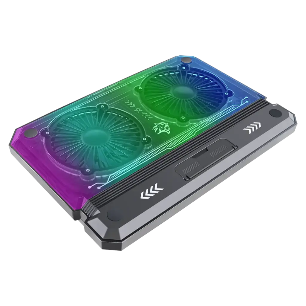 Porodo Gaming Crystal Shell Laptop Cooling Pad