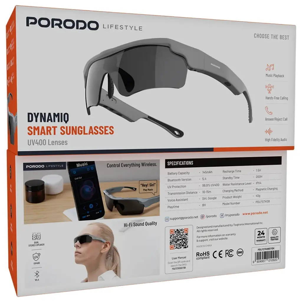 Porodo Lifestyle Dynamiq Smart Sunglasses