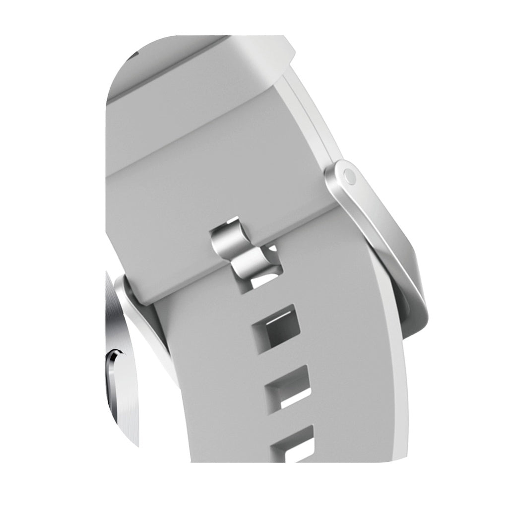 Porodo Zebro Smart Watch Silver dial + Grey Silicon Strap & Silver Metal strap