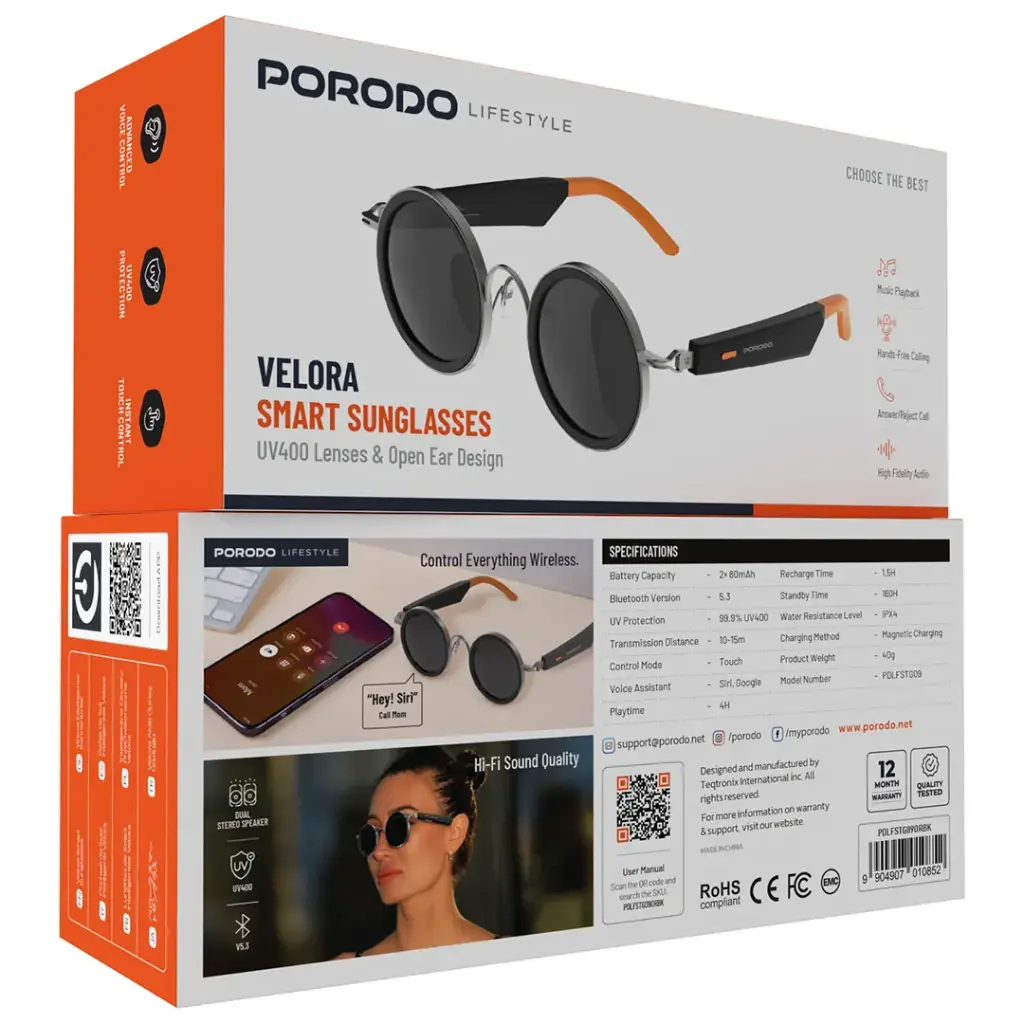 Porodo Lifestyle Velora  Smart Sunglasses