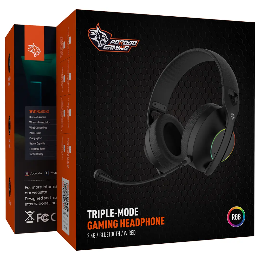Porodo Gaming Triple-Mode Gaming Headphone