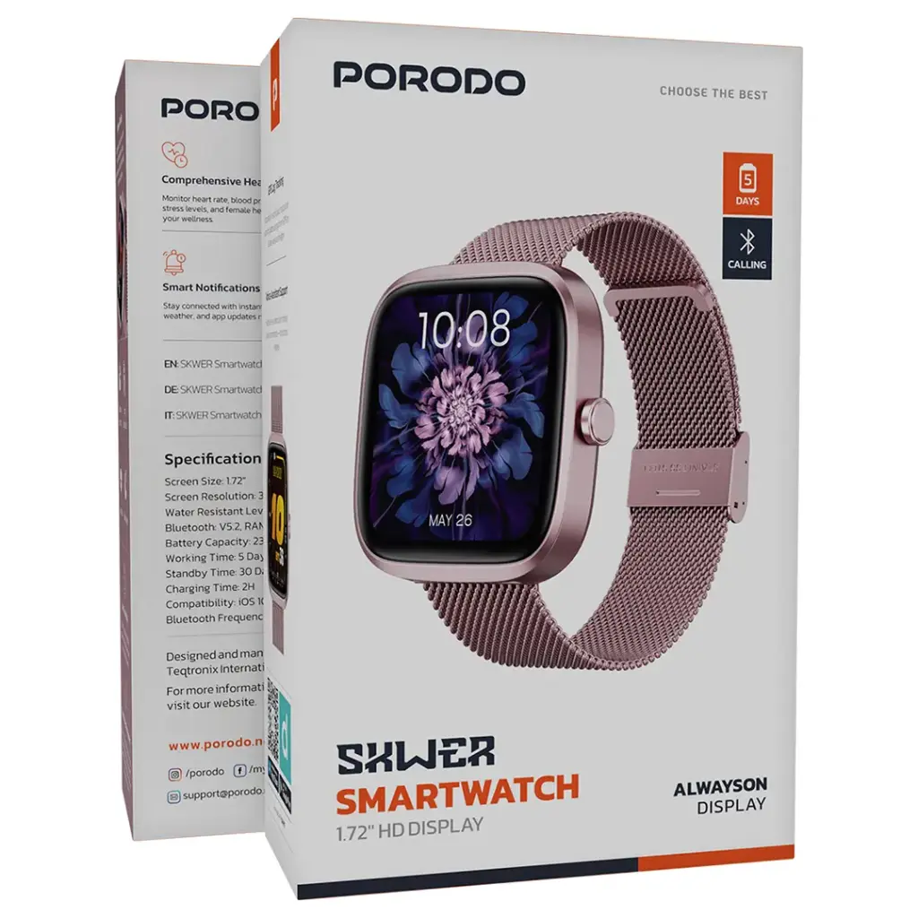 Porodo Skwer Smart Watch