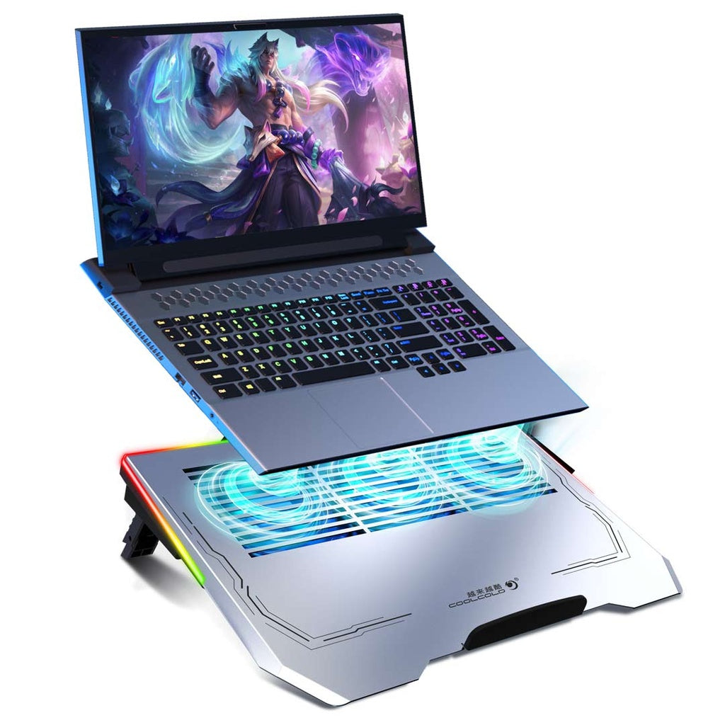 Porodo Gaming Aluminum Multi-Fan Cooling Pad