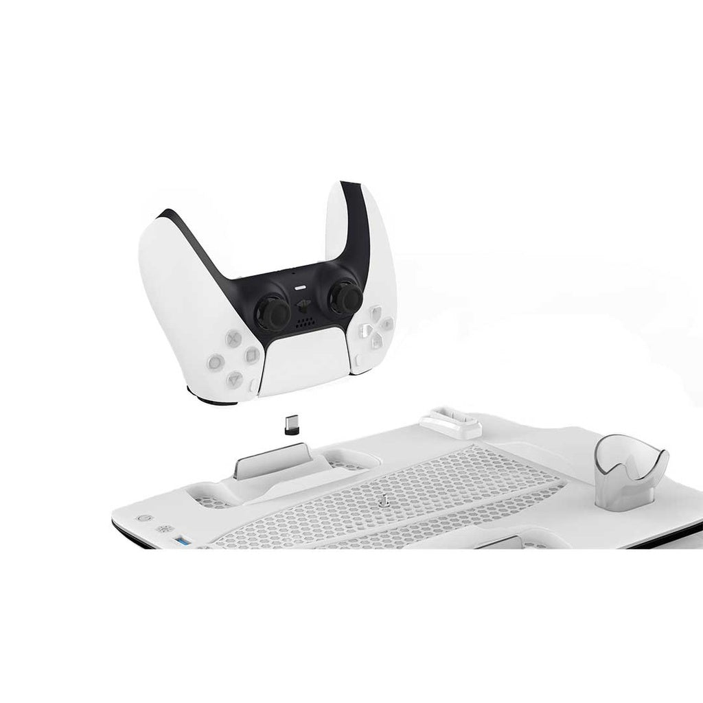 Porodo Gaming PS5 Slim Cooling Station Headphone Stand & Controller Charging