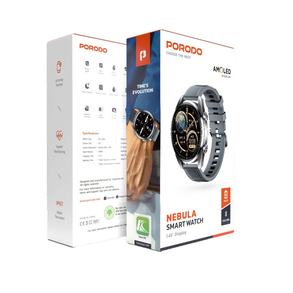 Porodo Nebula Smart Watch 1.43" Display