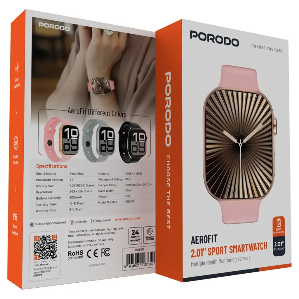 Porodo Aerofit 2.01" Sport Smartwatch