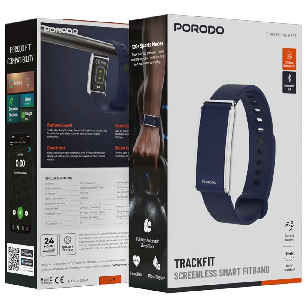 Porodo Trackfit Screenless Smart Fitband
