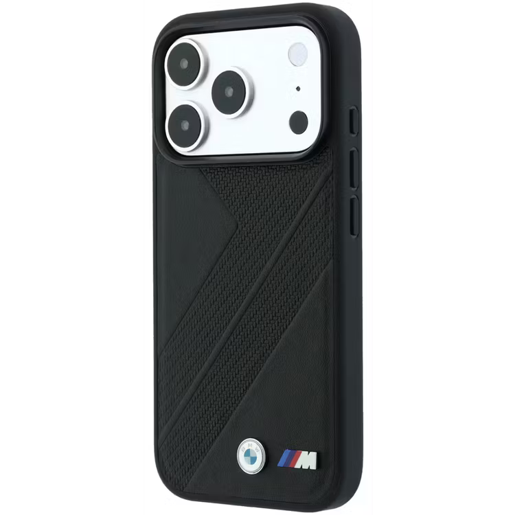 BMW Magsafe PU Textured Tire Track Hard Case With Metal Logos