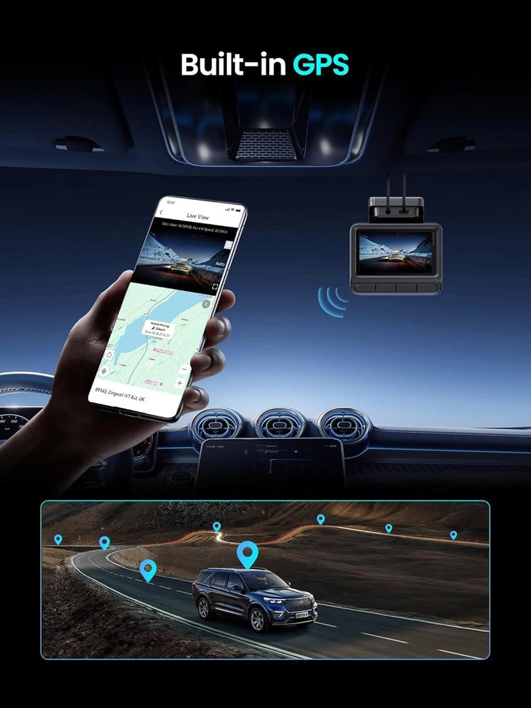 DDPAI Z50 Pro Dual-Channel Dash Cam With 4K Front & 1080P Rear Recording, WiFi 6, Built-In GPS | DR200401 |