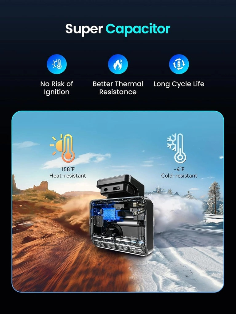 DDPAI Z50 Pro Dual-Channel Dash Cam With 4K Front & 1080P Rear Recording, WiFi 6, Built-In GPS | DR200401 |
