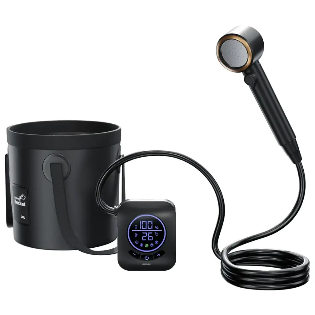Green Lion Camping Shower with Digital Display 8000mAh 20L