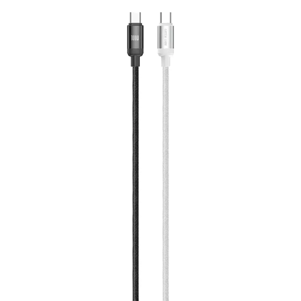Green Lion 100W DUO COLOR BRAIDED USB-C TO USB-C CABLE 1M