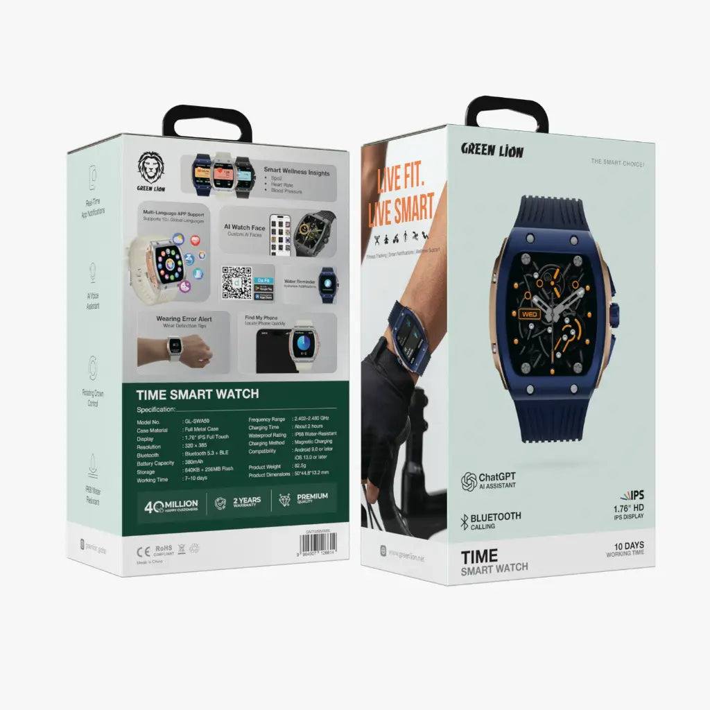 Green Lion Time Smart Watch 1.76'' HD IPS Display
