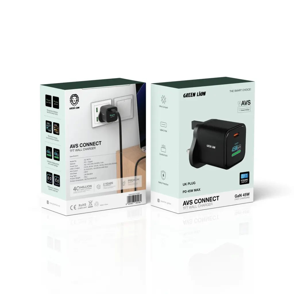 Green Lion AVS Connect TFT Wall Charger 45W