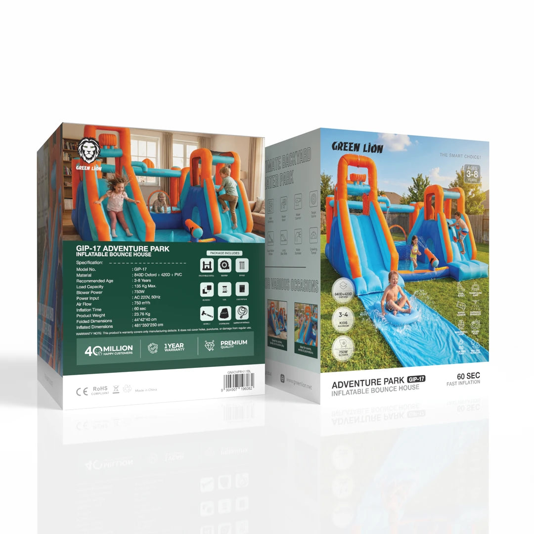 Green Lion GIP-17 Adventure Park Inflatable Bounce House