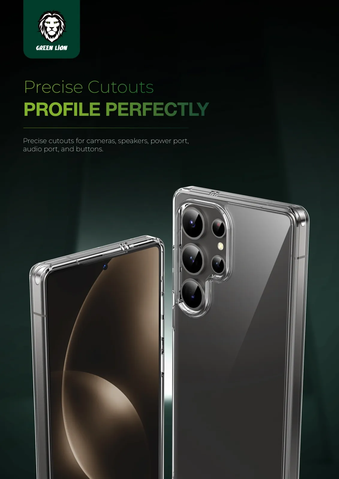 Green Lion Crystal Clear Case