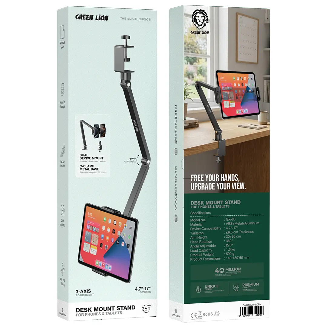 Green Lion Desk Mount Stand for Phones and Tablets