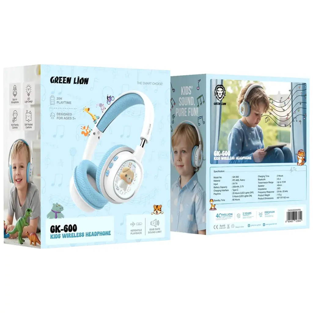 Green Lion GK-600 Kids Wireless Headphone