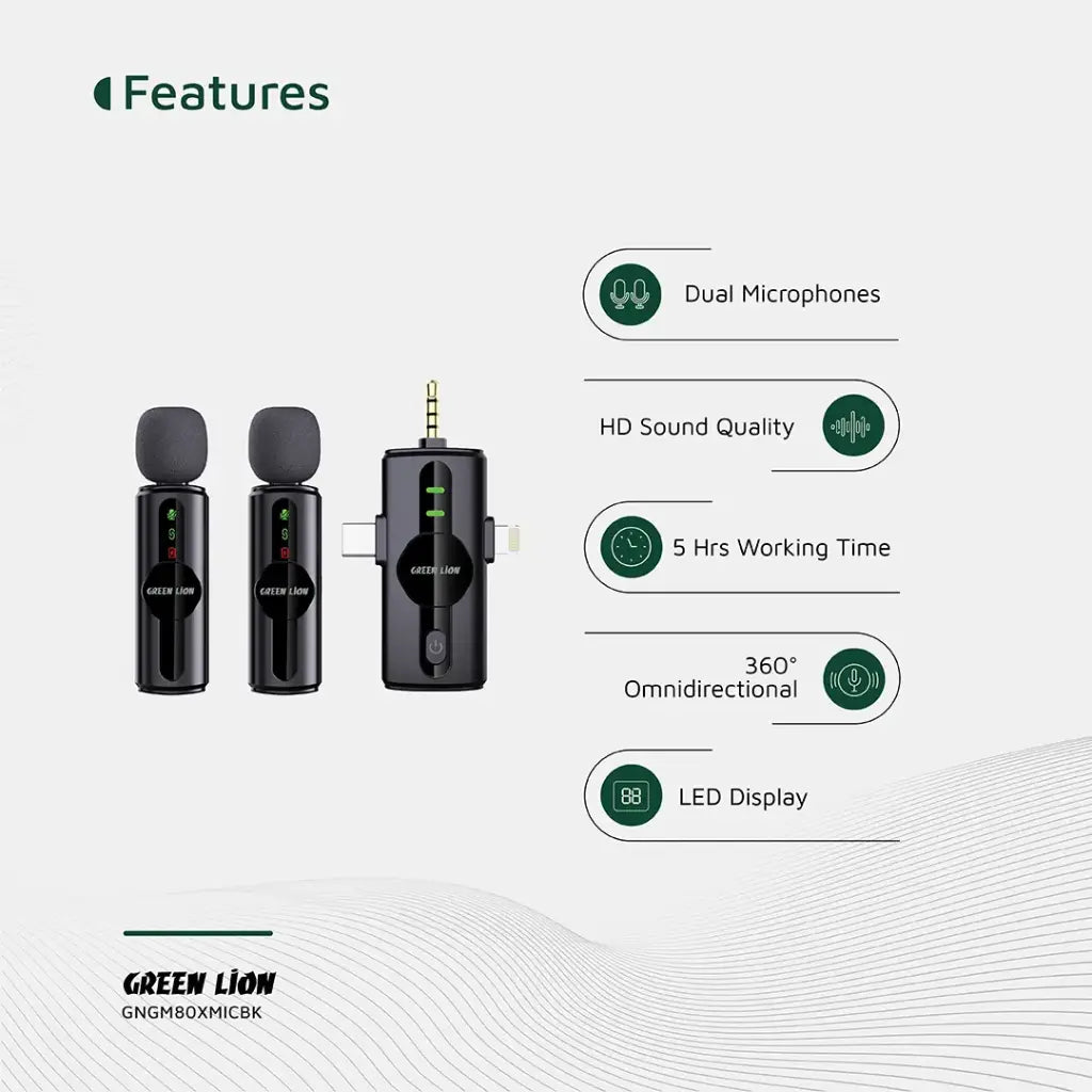Green Lion GM-80X Microphone 3 In 1