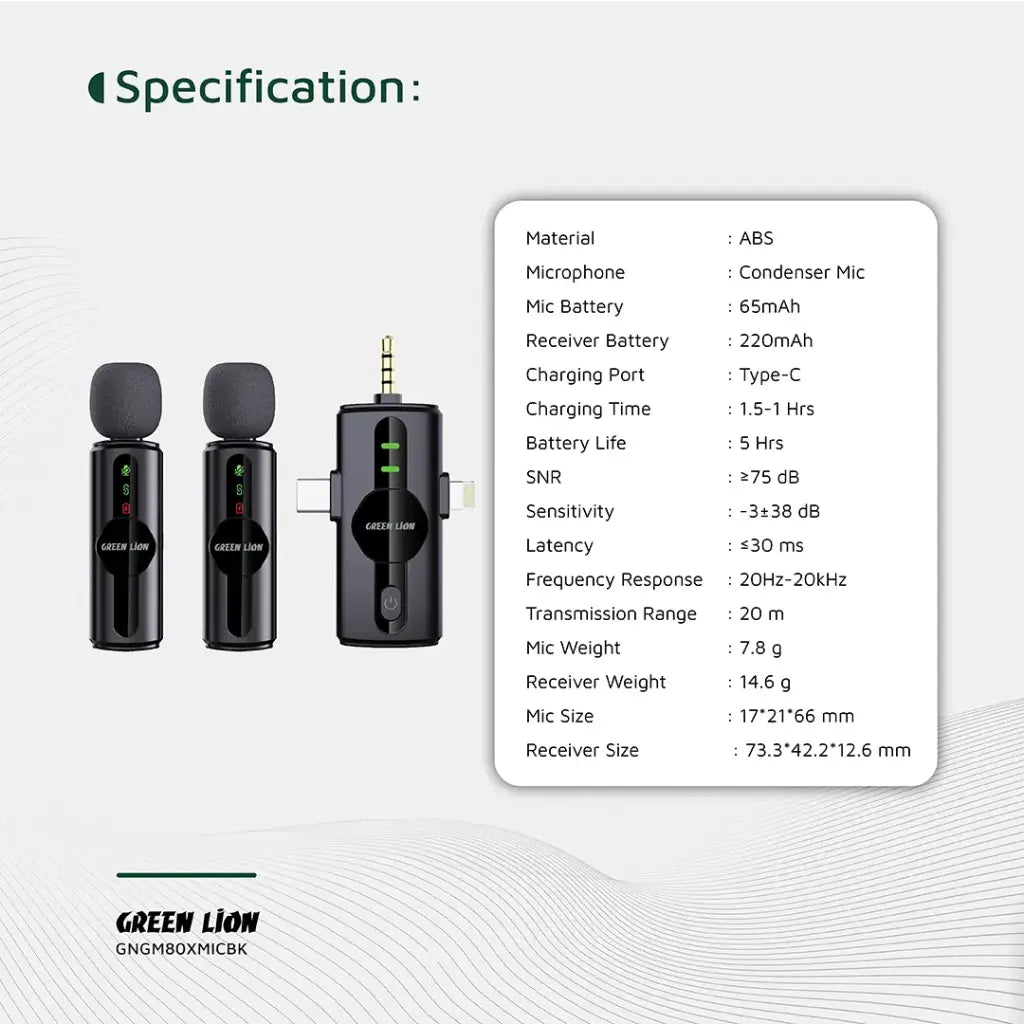 Green Lion GM-80X Microphone 3 In 1