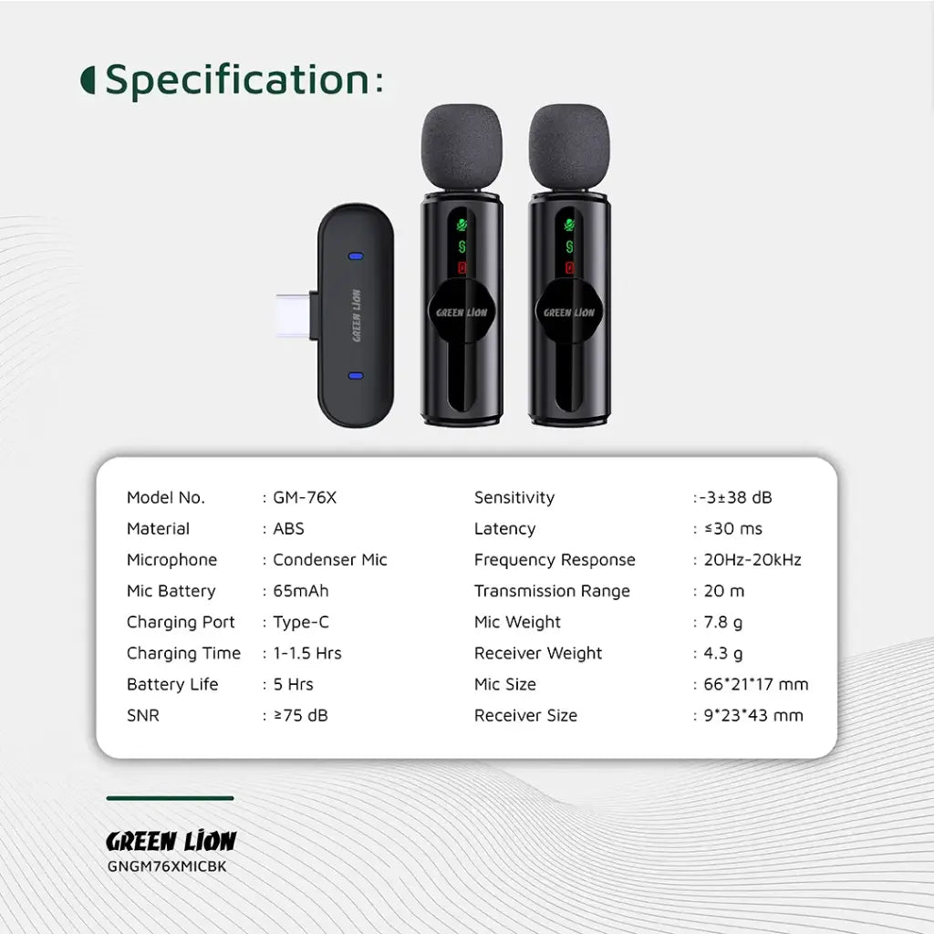 Green Lion GM-76X Microphone 3 In 1