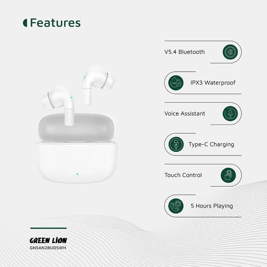 Green Lion Santorini 2- True Wireless Earbuds TWS