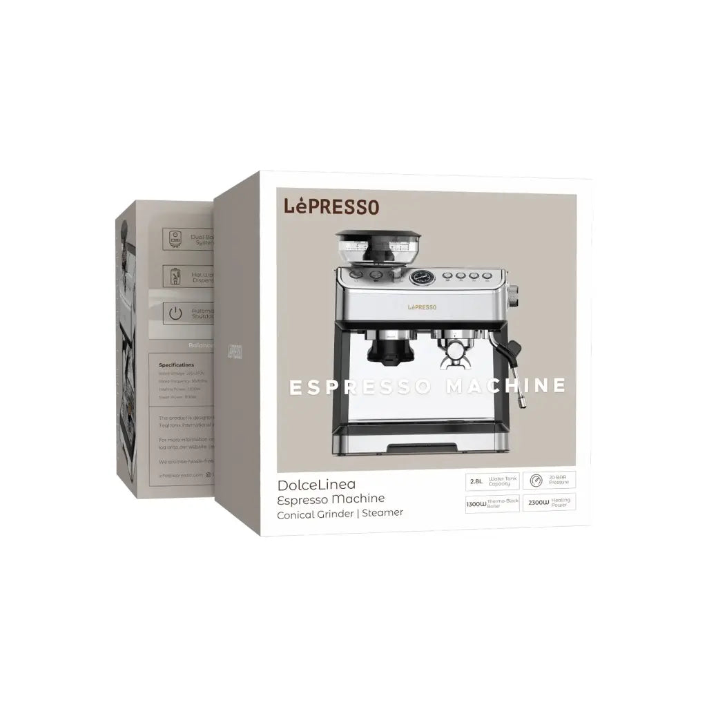 Lepresso Espresso Machine Conical Grinder & Steamer
