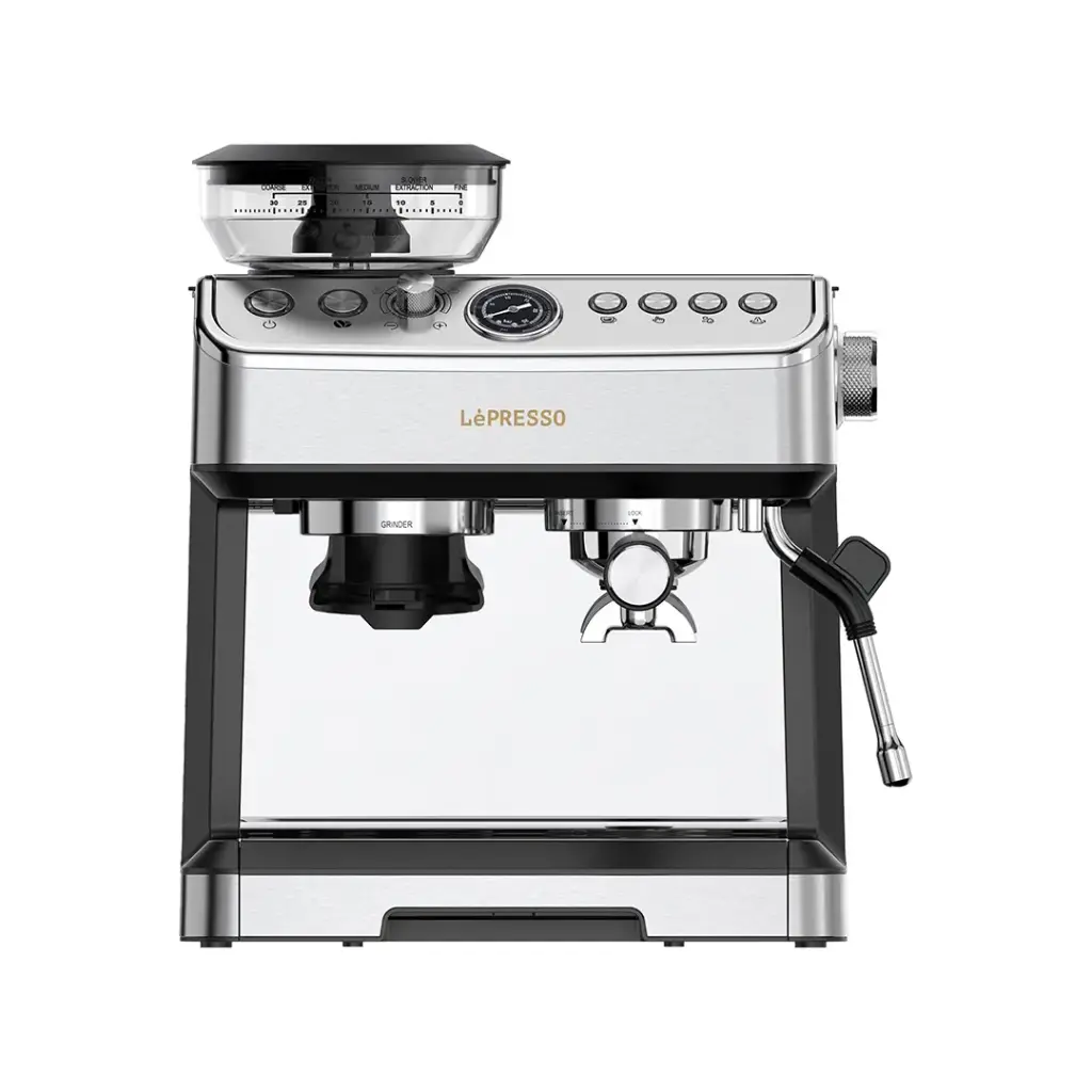 Lepresso Espresso Machine Conical Grinder & Steamer