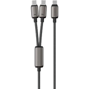 Powerology Zinco Series 2-IN-1 Dual USB-C Cable
