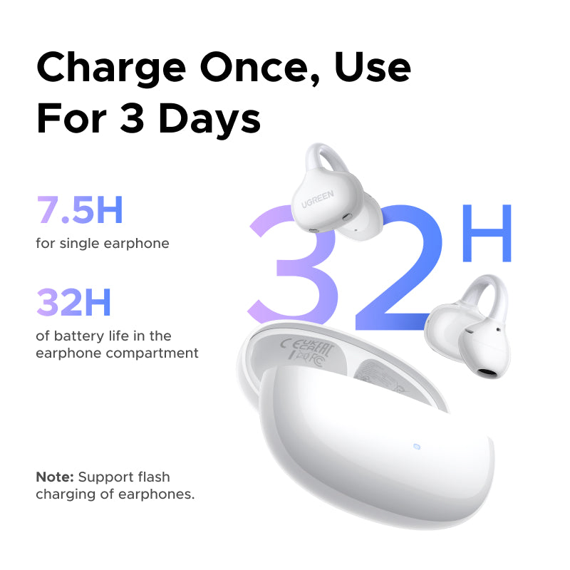 UGREEN S8 ClipBuds Pro Hybrid Active Noise-Cancelling Open-Ear Wireless Earbuds | Hi-Res LDAC, Adaptive ANC, Up To 32H Playtime | WS218 \ 65880 |