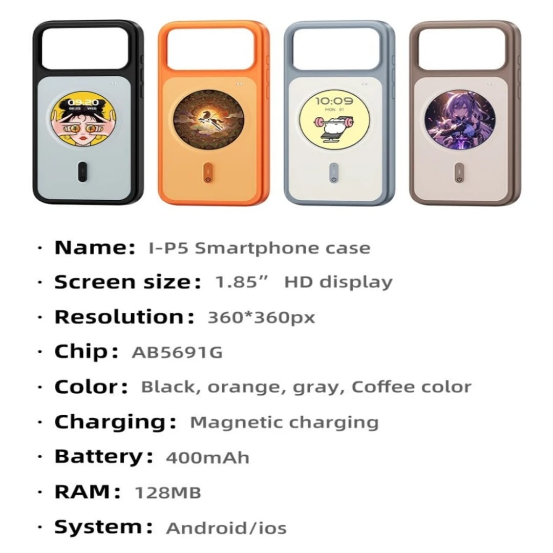 Oeli XTREM iPhone Case, Magnetic NFC E-Ink Screen Case - Customizable Display Compatible with MagSafe, Wireless Charging Support, Unique Gift Idea - iPhone 17 Pro Max