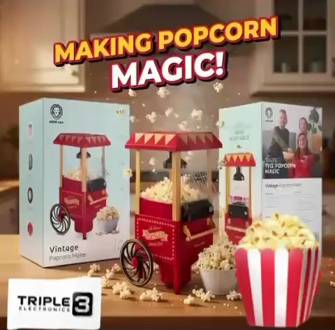 Load video: Green Lion Vintage Pop Corn Maker